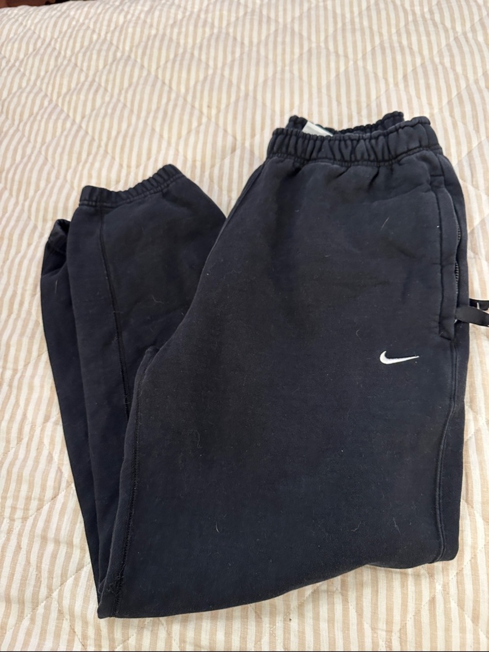 Nike Men’s Black Joggers with White Swoosh